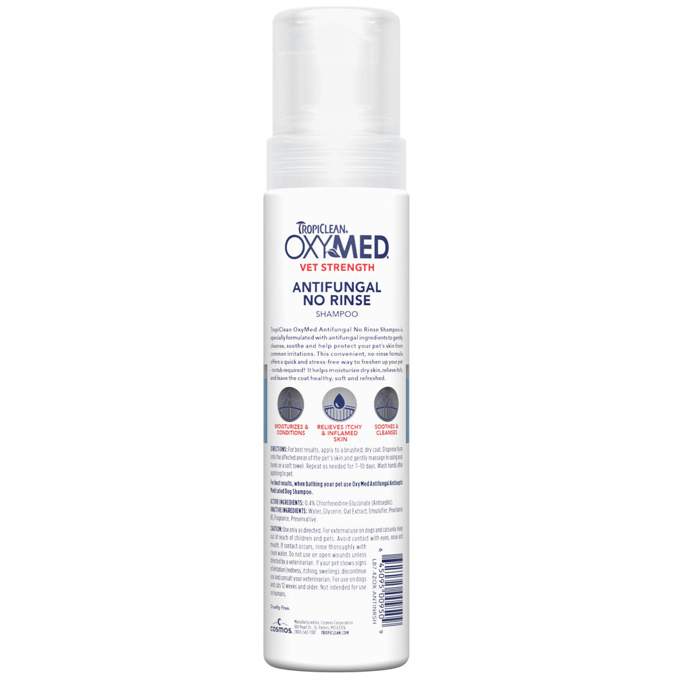 Tropiclean Dog Oxymed Antifungal No Rinse Shampoo 7.4oz.