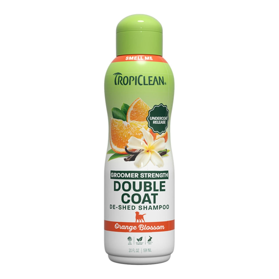 Tropiclean Dog Thick Double Coat Shampoo Orange Blossom 20oz.