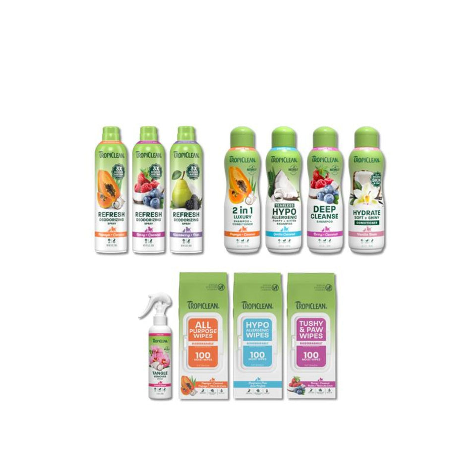 Tropiclean Dog Grooming Bundle 23 Pack