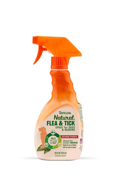 TropiClean Natural Flea & Tick Dog & Bedding Spray 16 fl oz
