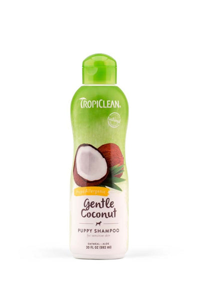 TropiClean Gentle Coconut Hypoallergenic Puppy and Kitten Pet Shampoo 20 fl oz