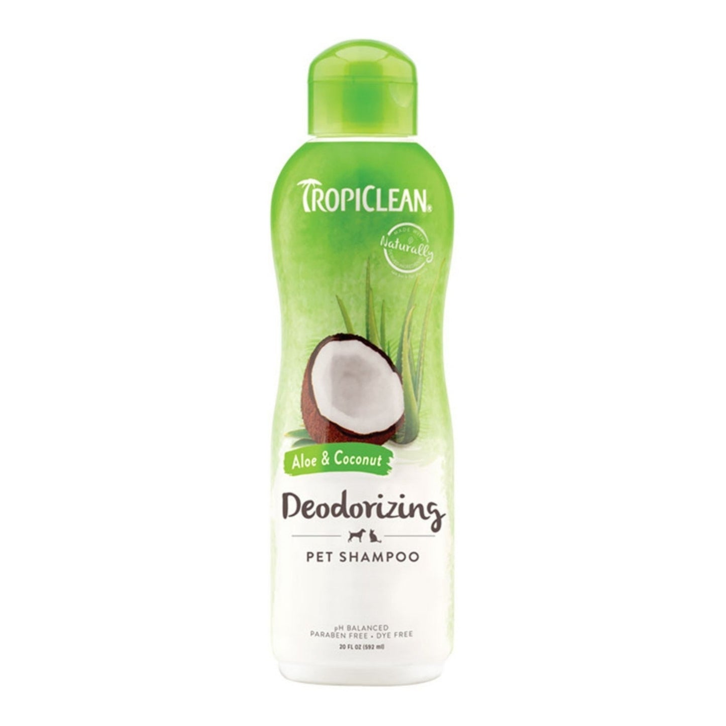 TropiClean Aloe & Coconut Deodorizing Pet Shampoo for Pets 20 fl oz