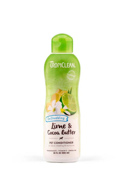 TropiClean Lime and Cocoa Butter Shed Control Conditioner for Pets 20 fl. oz