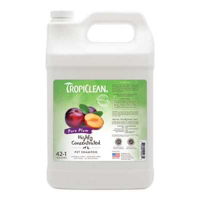 Tropiclean Dog & Cat Pure Plum High Concentrate Pet Shampoo, 1 gal - Pets Perfect