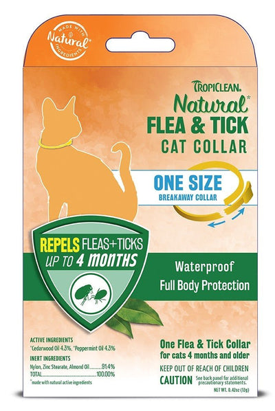 TropiClean Natural Flea & Tick Repellent Cat Collar for Cats