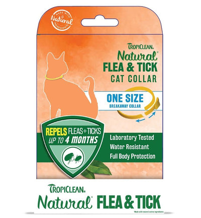 TropiClean Natural Flea & Tick Repellent Cat Collar for Cats