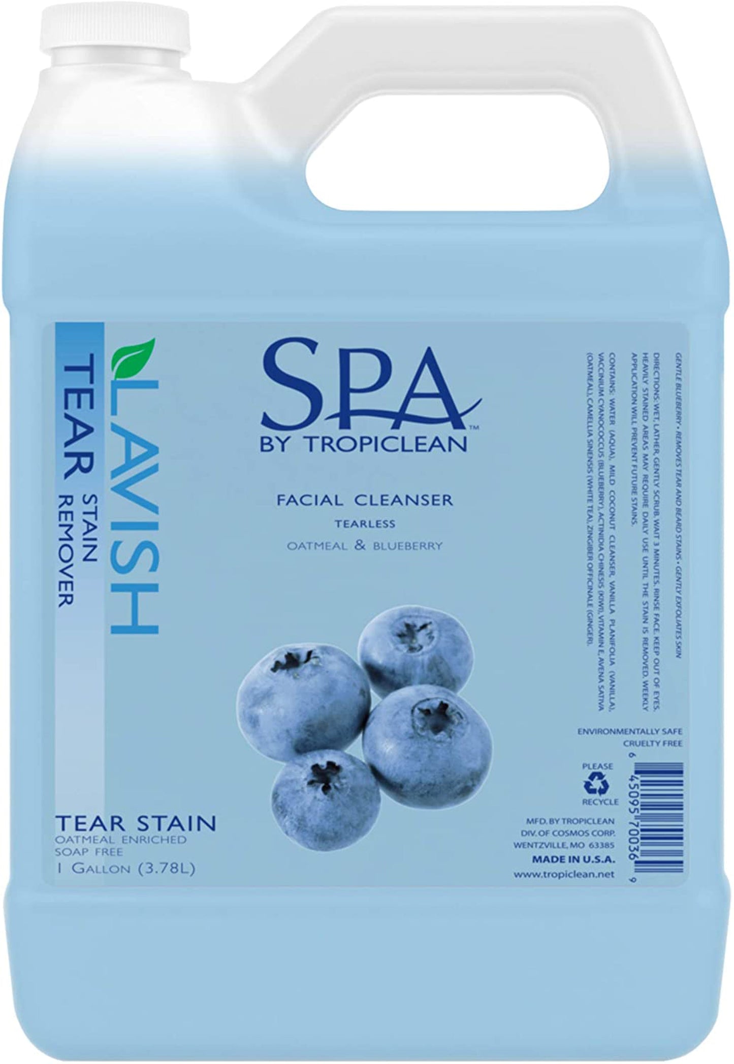 TropiClean Tear Stain Remover for Pets, 1 gal