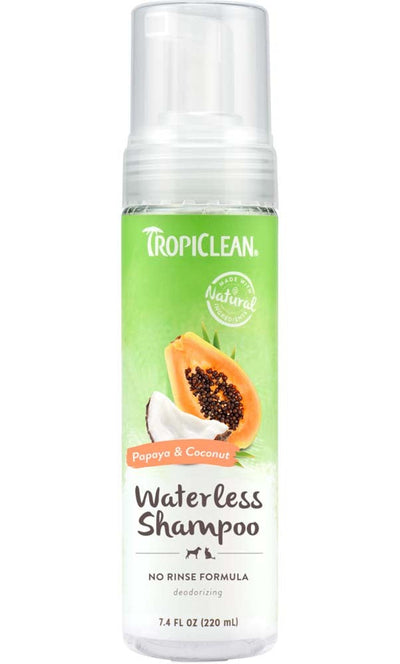 TropiClean Papaya Waterless Pet Shampoo for Pets 7.4 fl oz