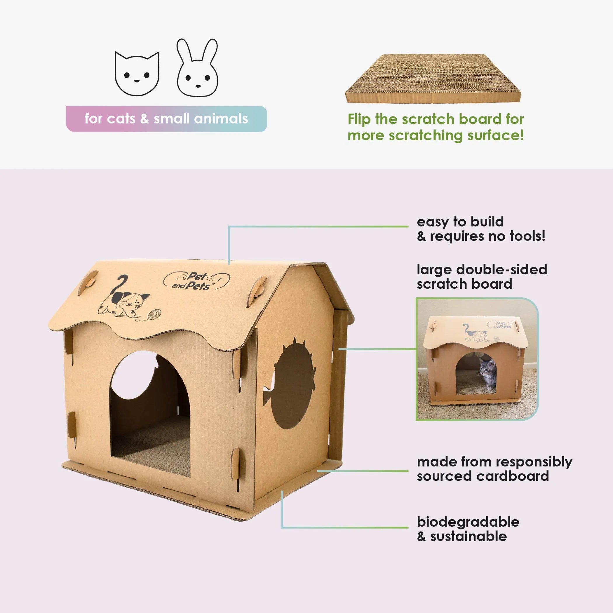 Scratch Pad Cat House