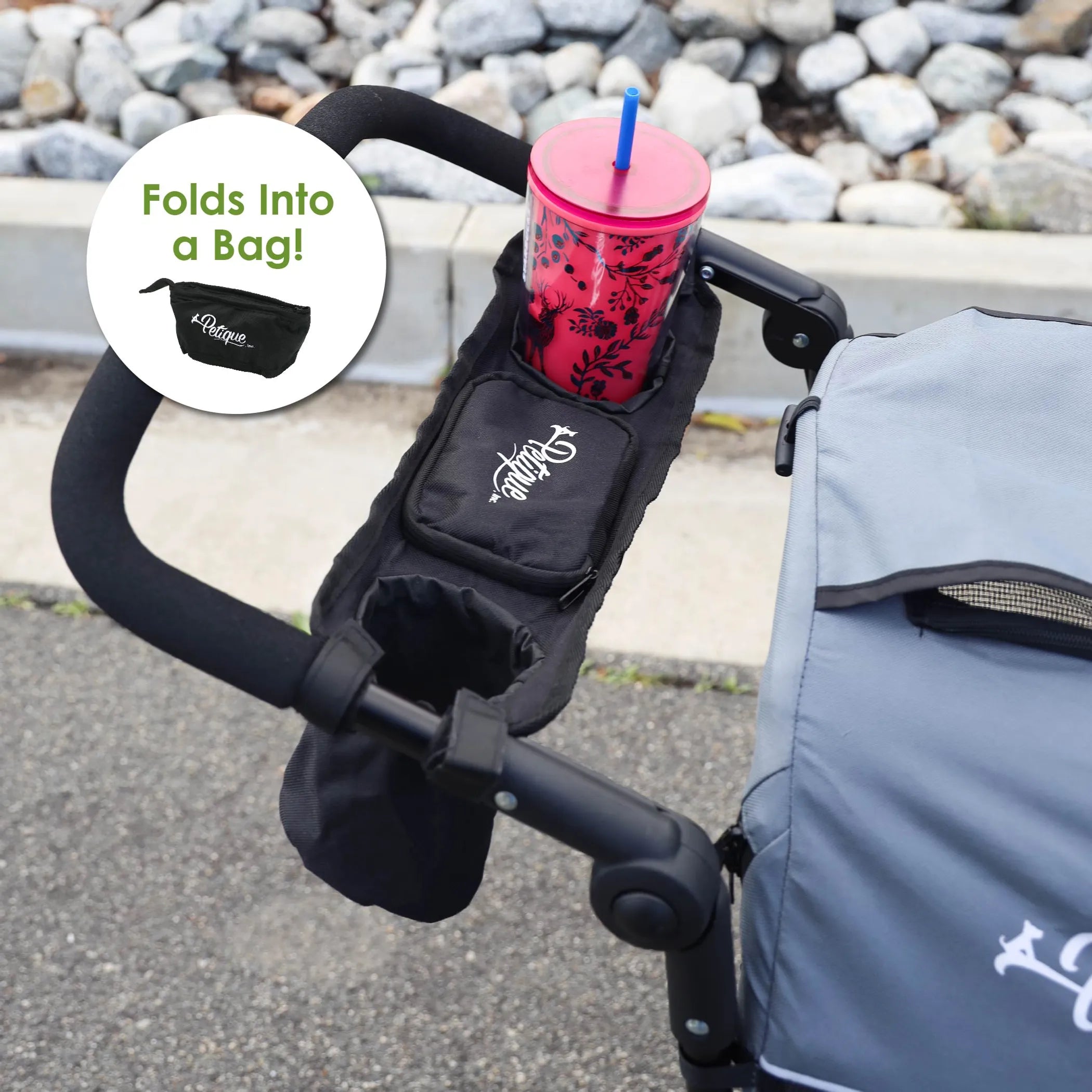 Portable Stroller Organizer w/ Cup Holder Tray