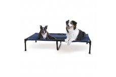 K&H Pet Products Original Pet Cot Elevated Dog Bed Blue/Black X-Large 32 x 50 x 9 in