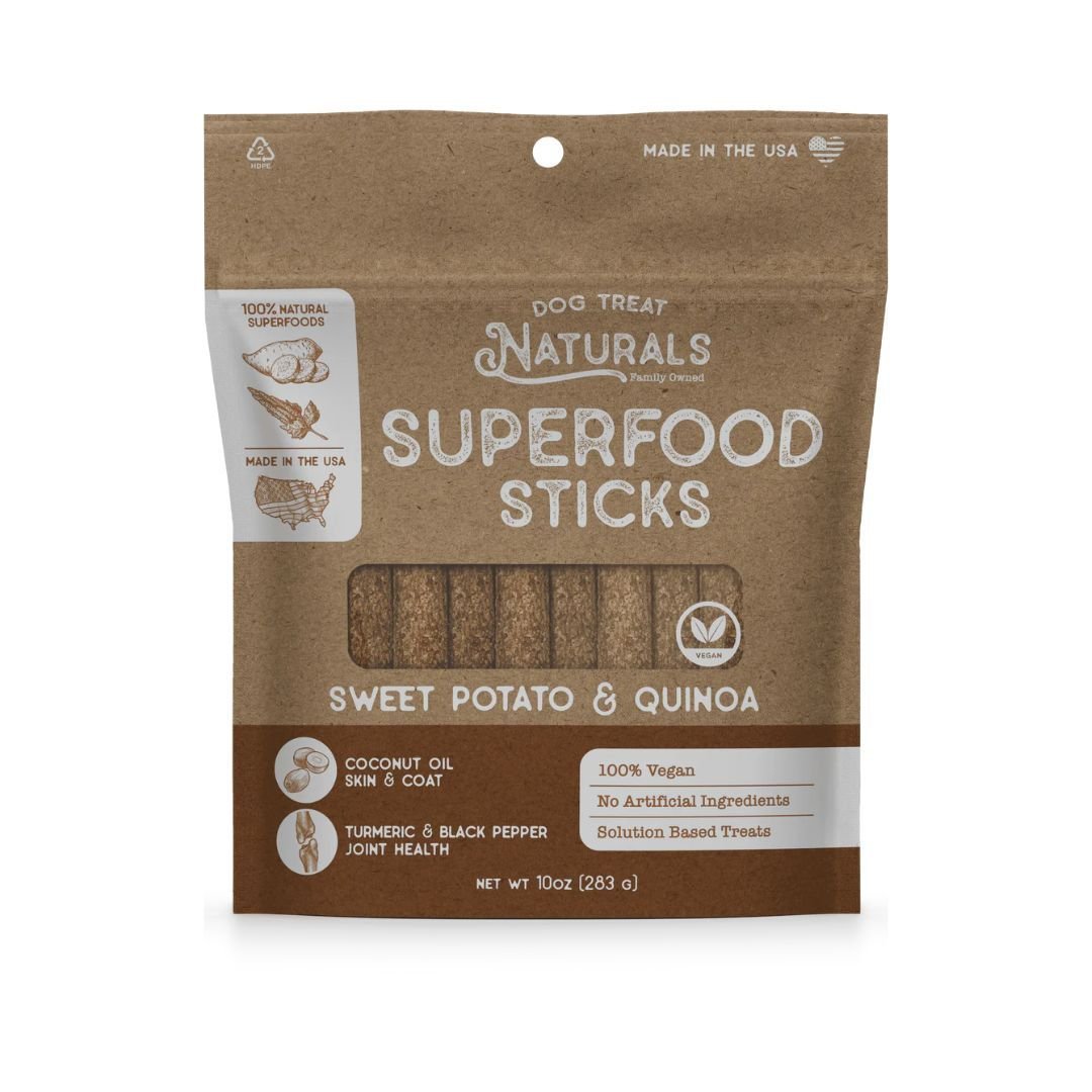 Dog Treat Naturals Dog Superfood Sticks Sweet Potato & Quinoa 10Oz - Pets Perfect