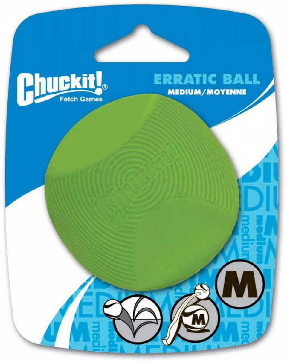 Chuckit! Erratic Ball Dog Toy, Medium, Unpredictable Bounce Fetch Toy