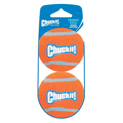 Chuckit! Tennis Ball Dog Toy Shrink Sleeve Orange/Orange Medium, 2-Count