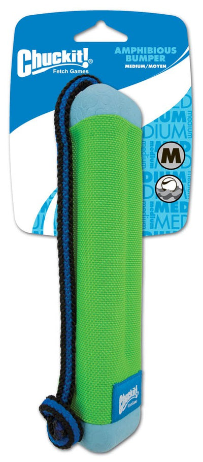 Amphibious Bumper dog toy package, assorted color, medium size