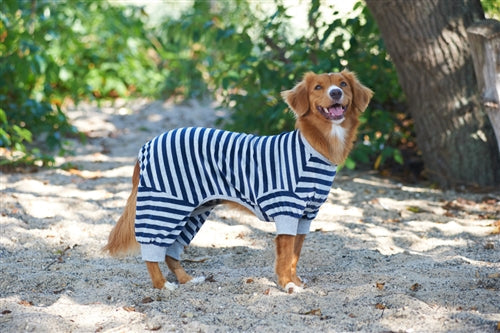 Fashion Pet Striped Dog Pajamas - Blue, XX-Small