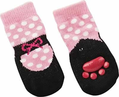 Fashion Pet Ballet Slipper Sock - Dog Indoor Socks, Medium