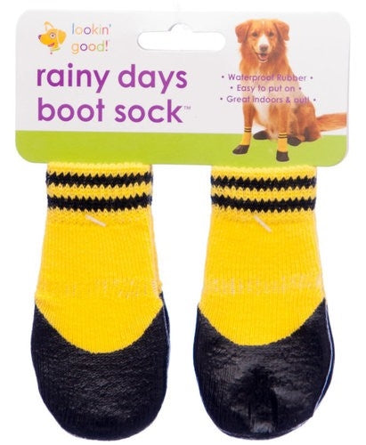 Fashion Pet Rainy Days Bootsock for Dogs - Small