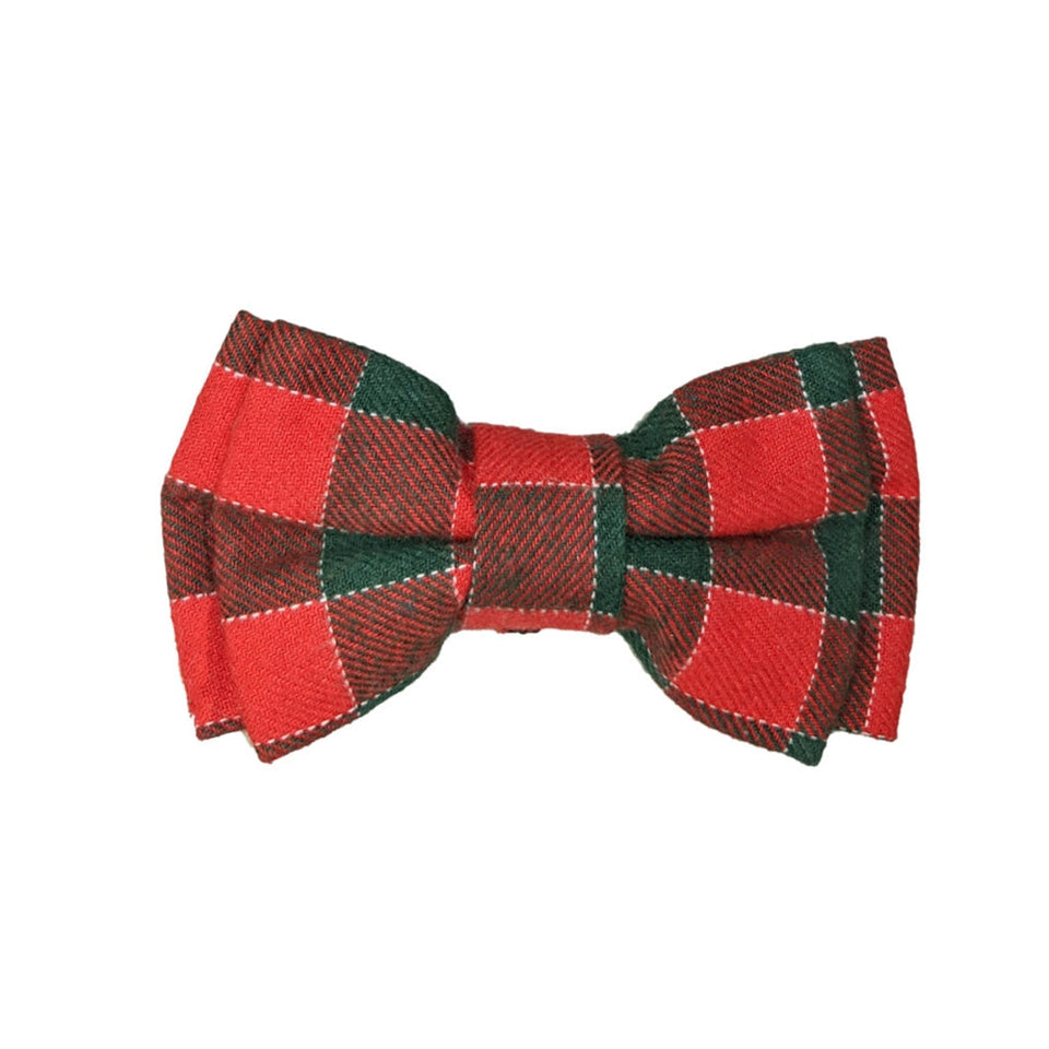 Fashion Pet Bow Tie Plaid, Red Medium/Large