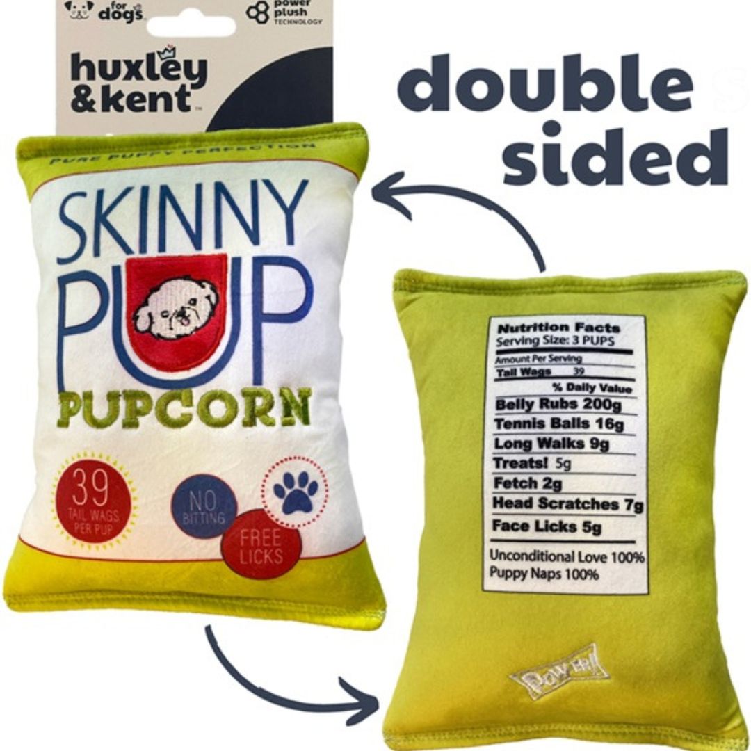 H&K Power Plush Dog Skinny Pup Small Squeak Crinkle - Pets Perfect
