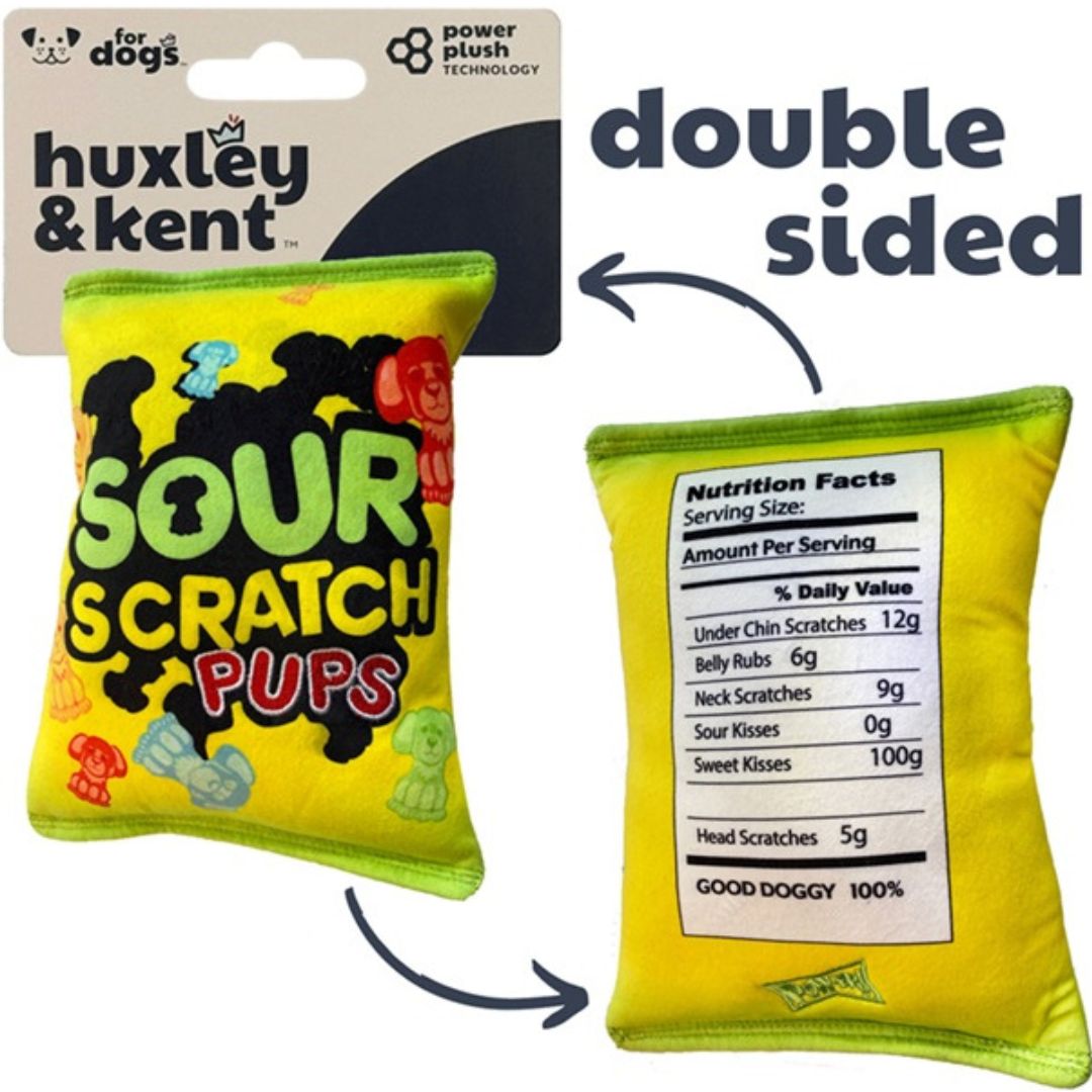 H&K Power Plush Dog Sour Scratch Small Squeak Crinkle - Pets Perfect