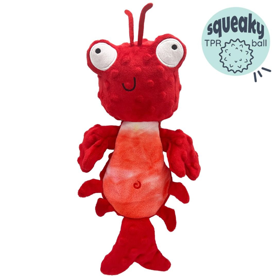 H&K Slappies D Claude Lobster Large Plush Squeak Crinkle - Pets Perfect