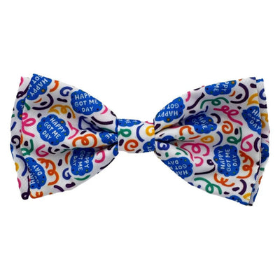 Huxley & Kent Happy Got Me Day Dog Bow Tie - Small