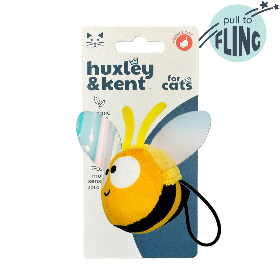 H&K C Flinger Bumble Bee Organic Catnip Plush Crinkle