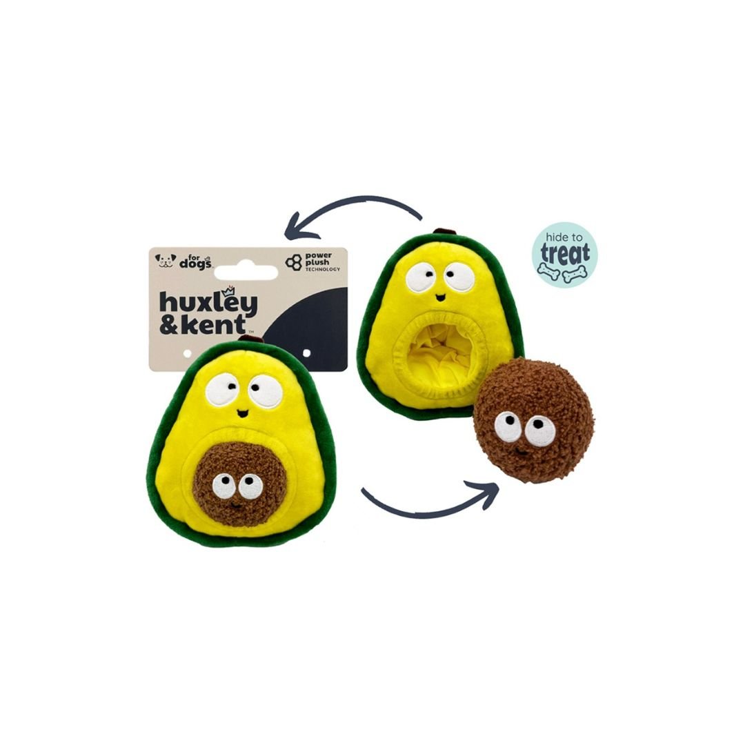 H&K Pop 'N Fetch D Avocado Large Plush Squeak Crinkle - Pets Perfect