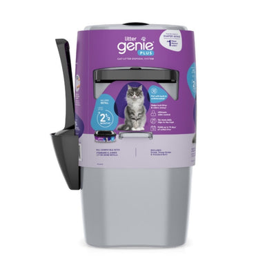 Litter Genie Plus Cat Litter Pail Disposal System Silver