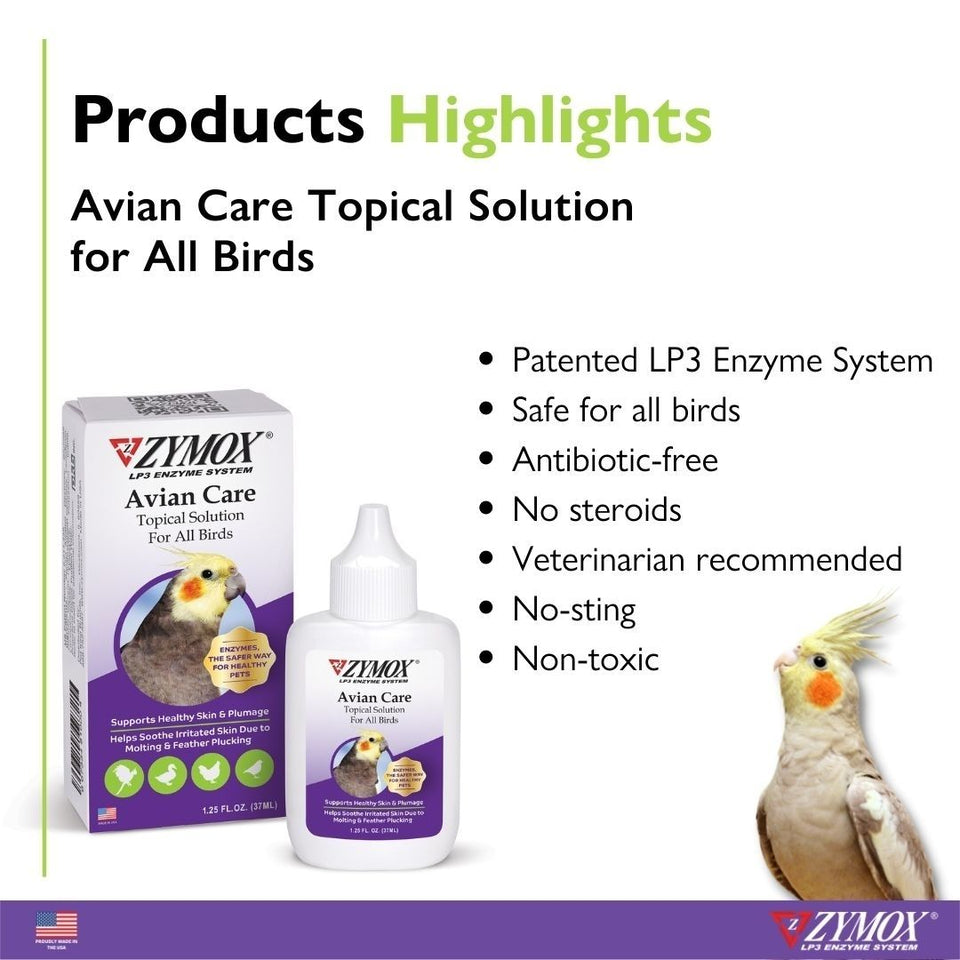 Zymox Avian Care Topical Solution 1.25oz