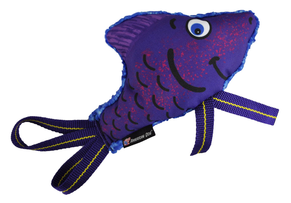 Flyin' Fish Dog Toy - Floating Nylon Squeaky Toy for Fetch & Play, view 3