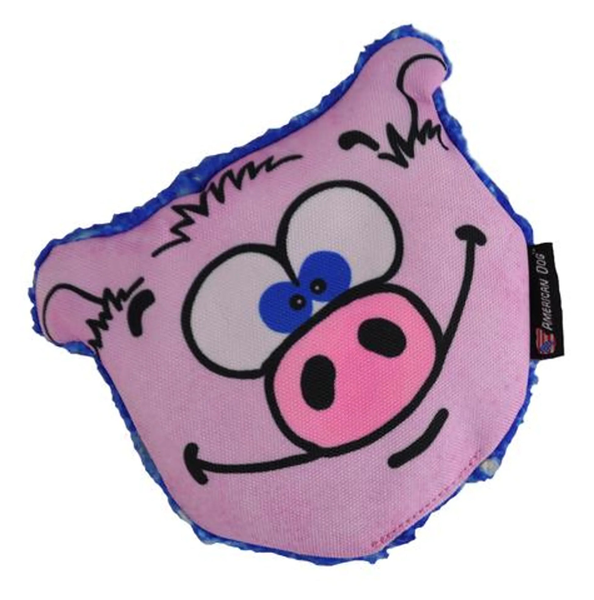 Pokey Pig Squeakerless Crinkle Dog Toy - Floating Plush Barnyard Toy - Pets Perfect