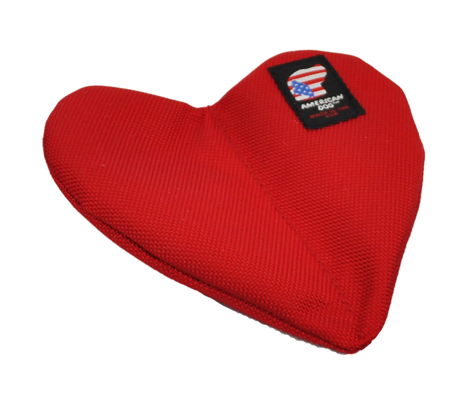 Heart Dog Toy - Ballistic Nylon Crinkle for Fetch - Medium, view 2
