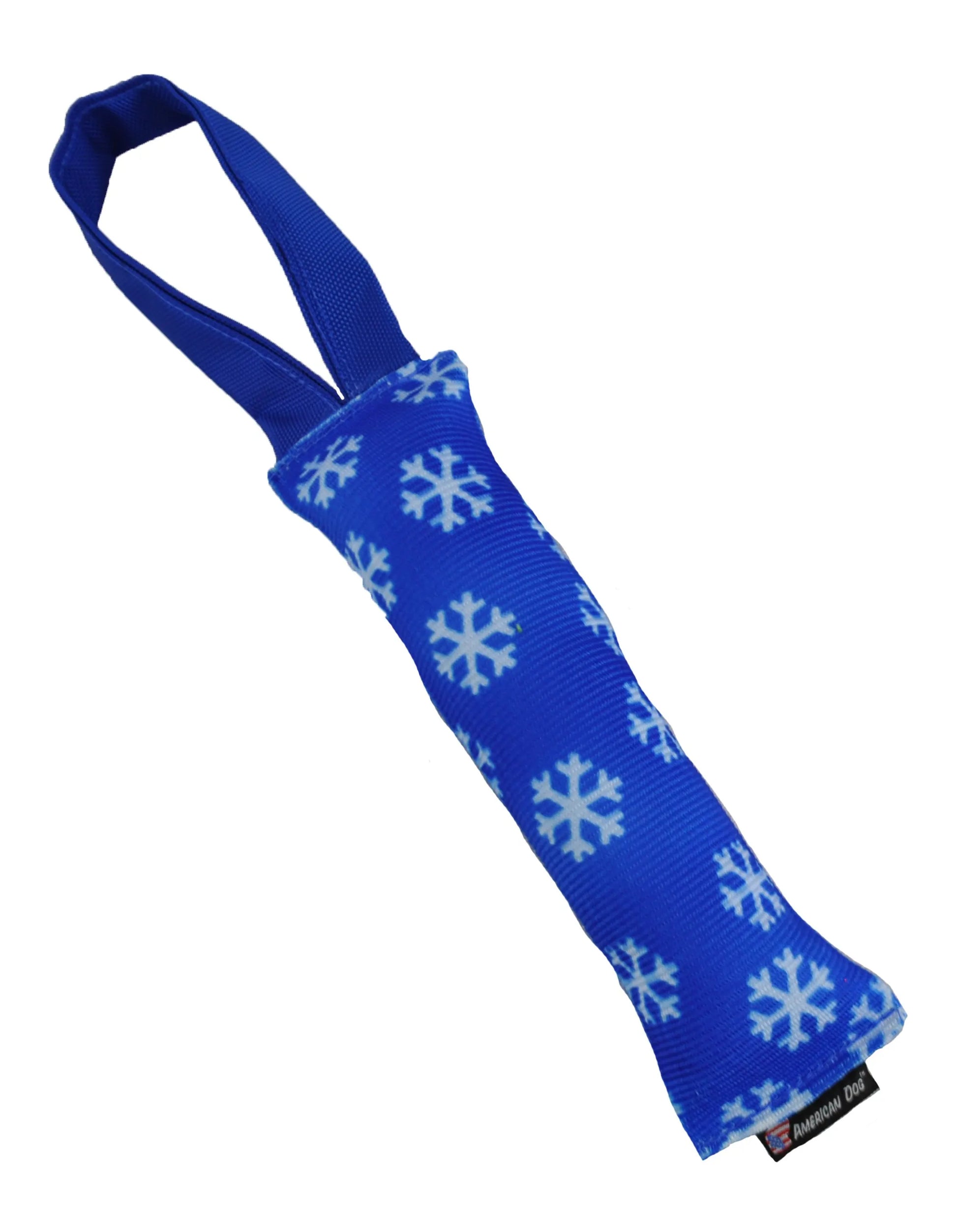 American Dog Snowflake Fire Hose Squeaky Floating Toy 11".