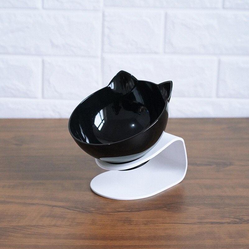 Elevated Non - Slip Double Cat Bowl With 15° Tilted Design - Pets Perfect