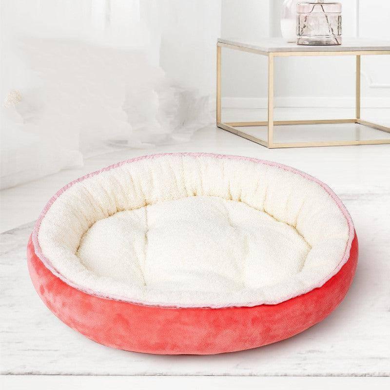 Donut Pet Bed - Calming Round Bed for Dogs and Cats - Pets Perfect