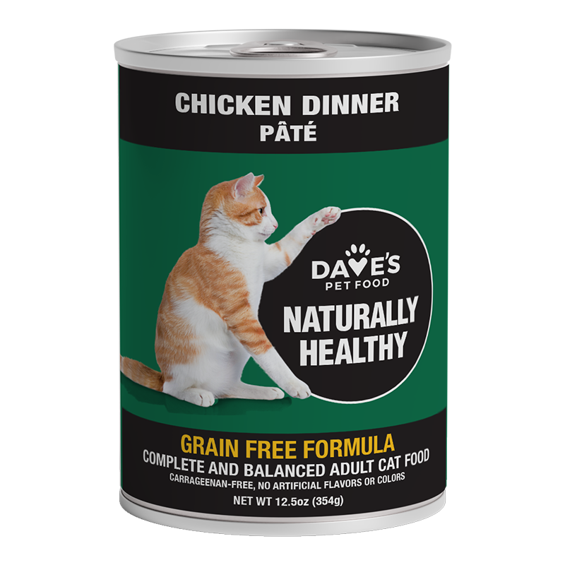 Dave's Naturally Healthy Cat Food, Chicken Formula 12.5 oz. 12 ct