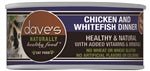 Daves Naturally Healthy Cat Food; Chicken and White Fish Dinner 5.5oz. (Case of 24) - Pets Perfect