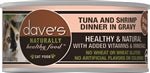Dave's Naturally Healthy Cat Food; Tuna and Shrimp Dinner In Gravy 5.5oz. (Case of 24) - Pets Perfect
