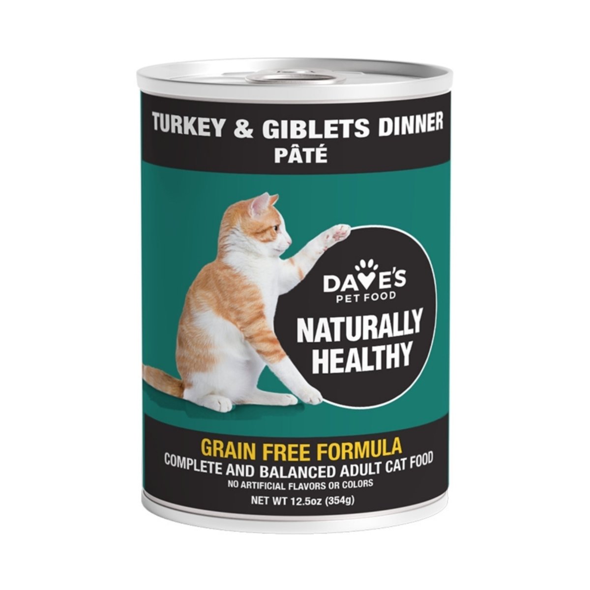 Dave's Naturally Healthy Cat Food; Turkey and Giblets Pate Dinner 13.2oz. (Case of 12) - Pets Perfect