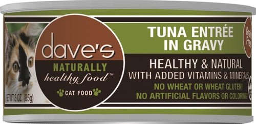 Dave's Naturally Healthy Cat Food; Tuna Entree In Gravy 13.2oz. (Case of 12) - Pets Perfect