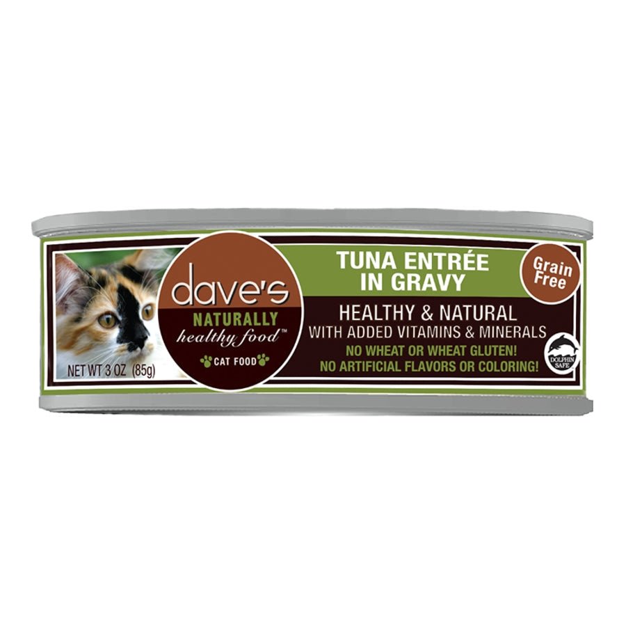 Dave's Pet Food Cat Naturally Healthy Tuna Entree In Gravy 3oz. (Case of 24) - Pets Perfect