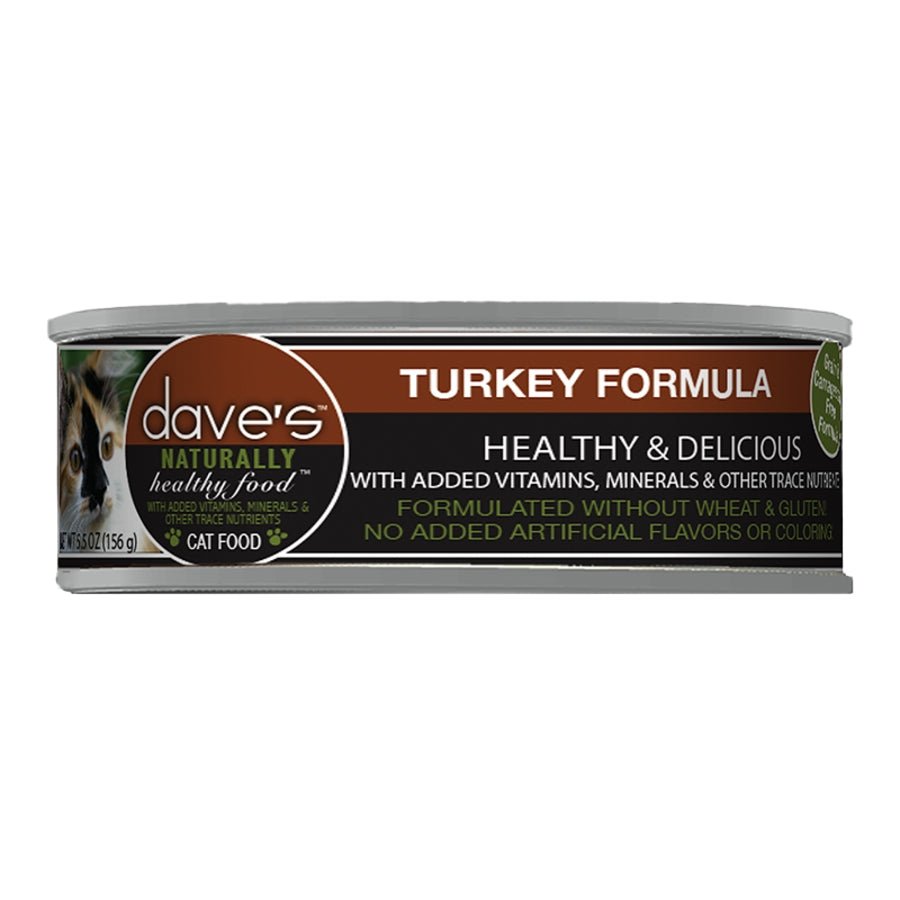 Dave's Pet Food Cat Naturally Healthy Turkey Formula 5.5oz. (Case of 24) - Pets Perfect