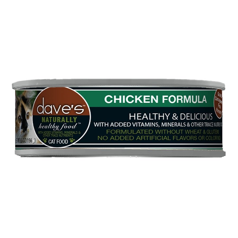 Dave's Pet Food Cat Naturally Healthy Chicken Formula 5.5oz. (Case of 24) - Pets Perfect