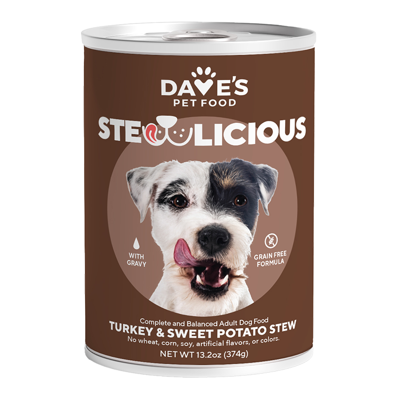 Dave's Dog Grain-Free Turkey And Sweet Potato Cuts in Gravy, 13.2 oz each, Case of 12