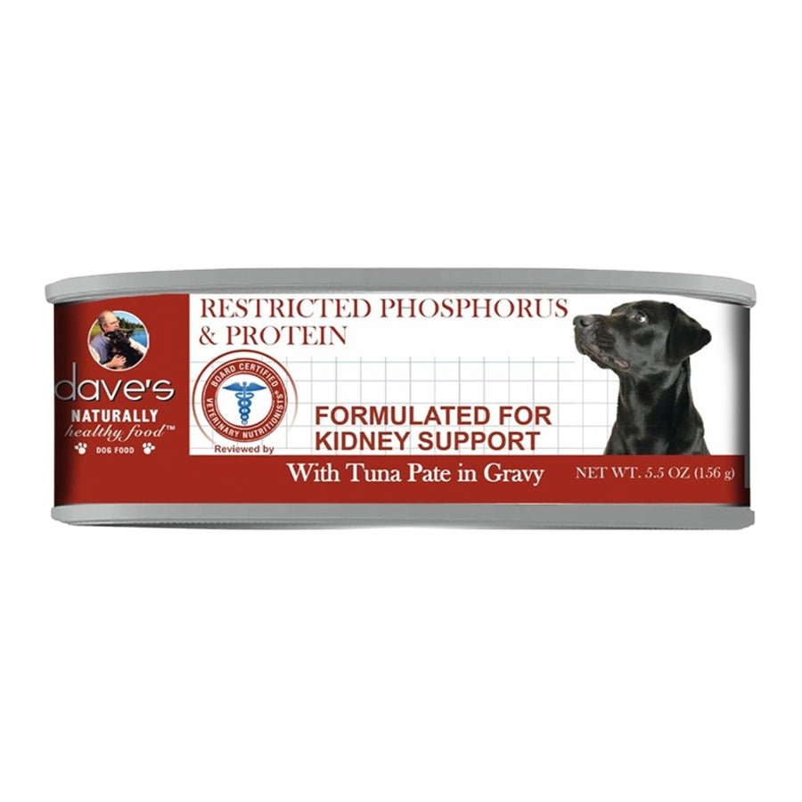 Dave's Pet Food Dog Restricted Phosphorus & Protein Diet Tuna Pate In Gravy 5.5oz (Case of 24) - Pets Perfect