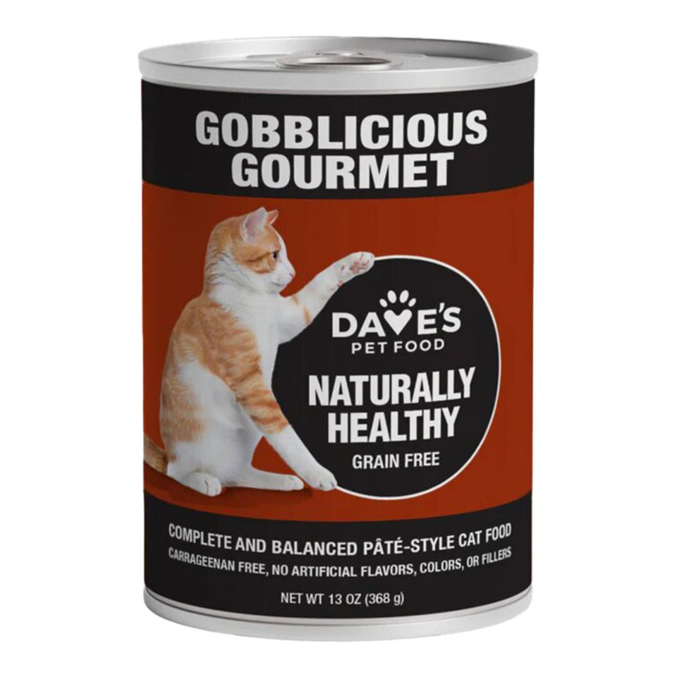 Dave's Pet Wet Cat Food Cat Naturally Healthy Gobblicious Dinner 12 oz 12 ct