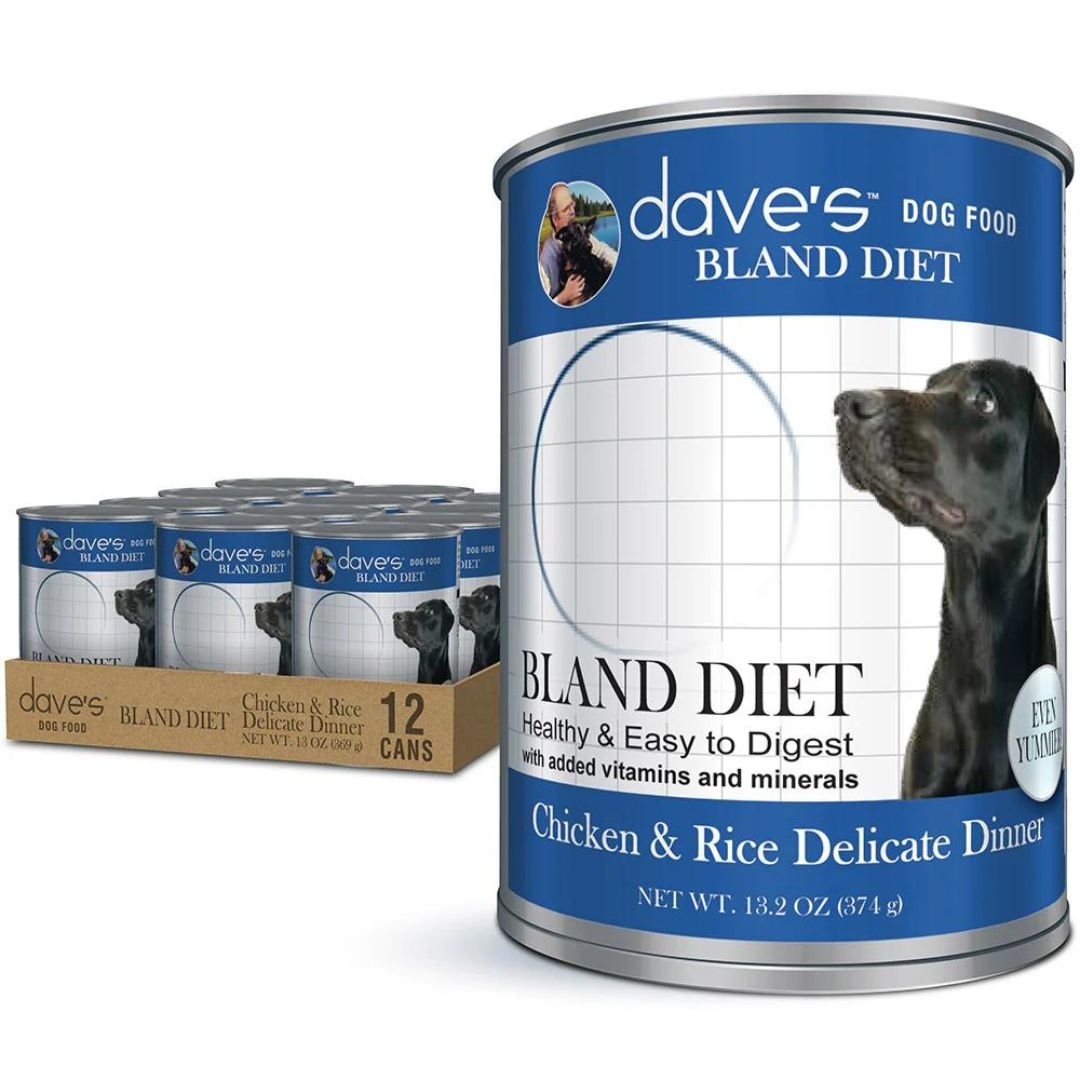 Dave's Pet Food Dog Restricted Bland Diet Chicken & Rice 22oz (Case of 12) - Pets Perfect