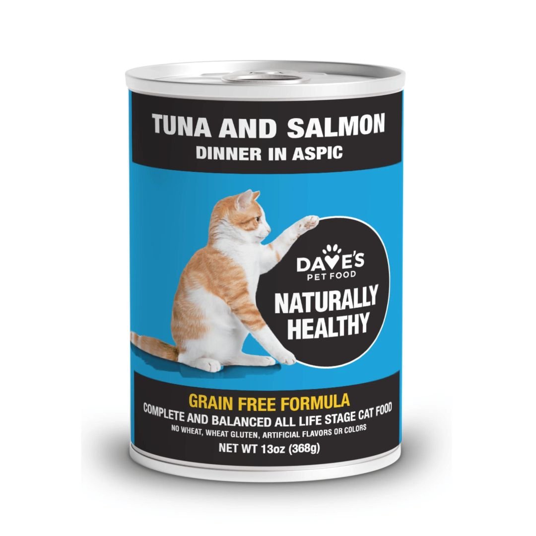 Dave'S Pet Food Cat Naturally Healthy Grain Free Tuna Salmon 12/13Oz - Pets Perfect